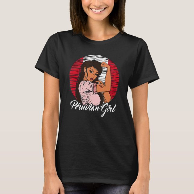 Camiseta Bandera peruana Chica peruano (Anverso)