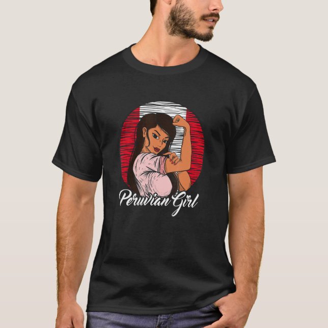 Camiseta Bandera peruana Chica peruano (Anverso)