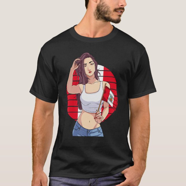 Camiseta Bandera peruana de Perú Chica Orgullo latino perua (Anverso)