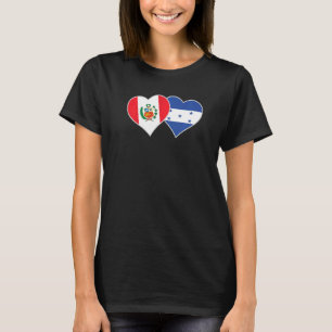 Camiseta Bandera peruana hondureña ama el corazón de Hondur