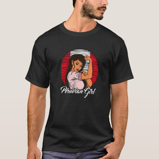 Camiseta Bandera Peruana Perú Chica Peruana   (Anverso)
