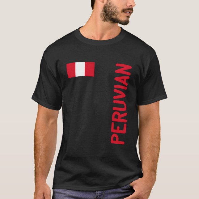 Camiseta Bandera Peruana Y Raíces Peruanas (Anverso)