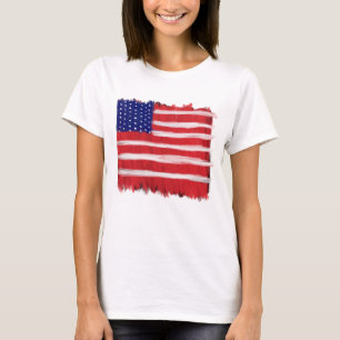 Camiseta Bandera pintada de arte popular