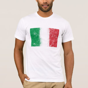 Camiseta Bandera pintada de Italia con una mancha grunge