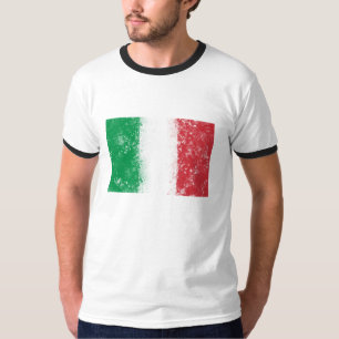 Camiseta Bandera pintada de Italia con una mancha grunge