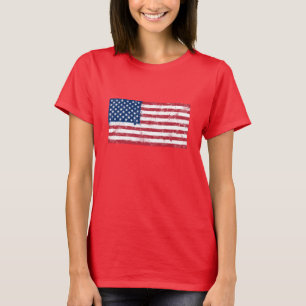 Camiseta Bandera pintada de manchas de Estados Unidos