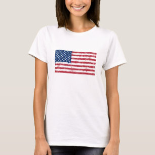 Camiseta Bandera pintada de manchas de Estados Unidos
