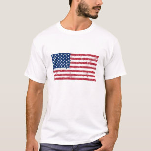 Camiseta Bandera pintada de manchas de Estados Unidos