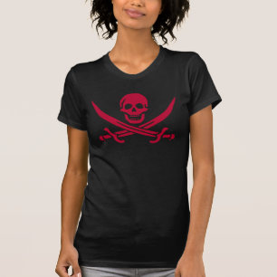 Camiseta Bandera pirata de Crimson Skull & Swords Jack en C