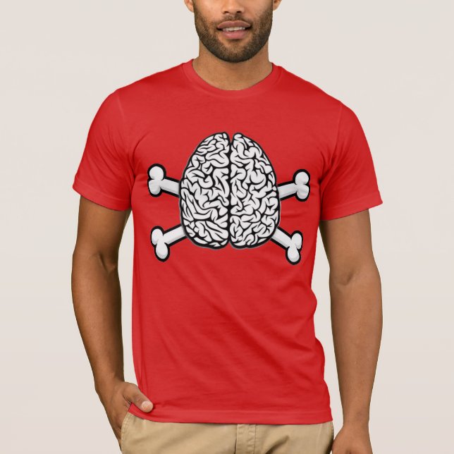 Camiseta Bandera pirata del cerebro n (Anverso)