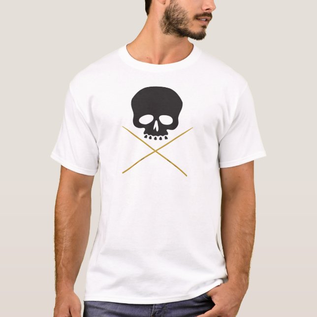 Camiseta Bandera pirata del cráneo y del palillo (Anverso)