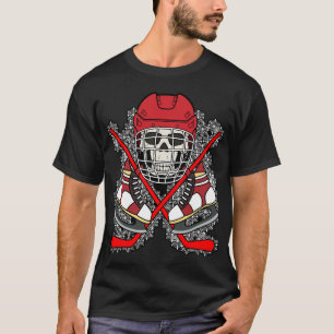 Camiseta Bandera pirata Jolly Roger de cráneo de hockey sob