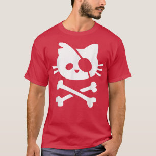 Camiseta Bandera pirata pirata de gato bonito gatito gatito