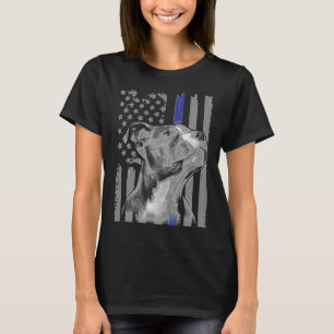 Camiseta Bandera Pitbull Staffordshire Bull American Thin B