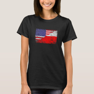 Camiseta Bandera polaca angustiada y patriota de bandera es