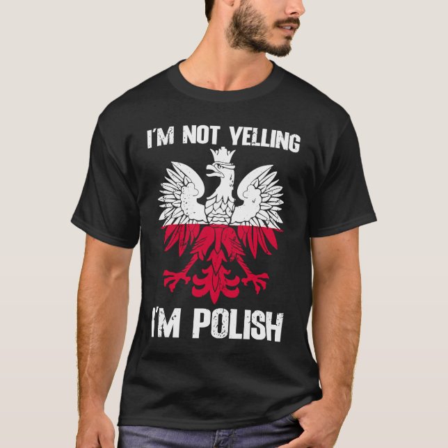 Camiseta Bandera polaca de no estoy gritando soy Polonia (Anverso)