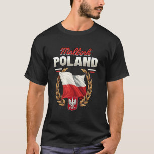 Camiseta Bandera polaca de recuerdo de Malbork Poland