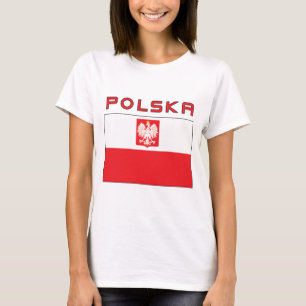 Camiseta Bandera polaca del halcón con Polska