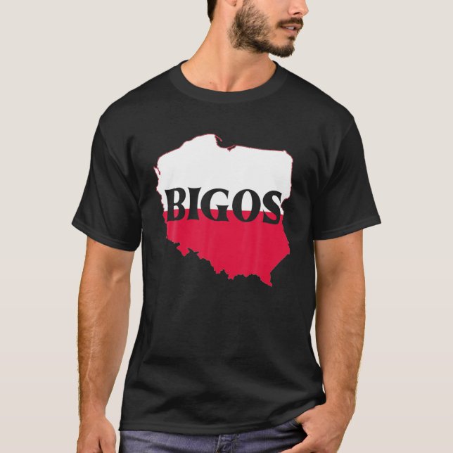 Camiseta Bandera polaca divertida - Comida polaca Bigos Dis (Anverso)