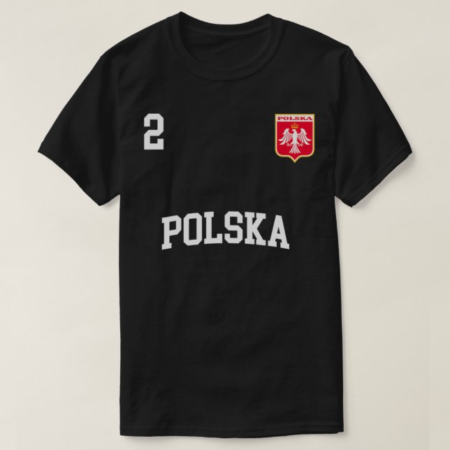 Camiseta Bandera polaca número 2 del equipo de Polonia (Diseño del anverso)