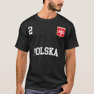 Camiseta Bandera polaca número 2 del equipo de Polonia