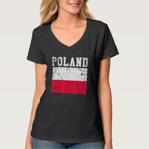 Camiseta Bandera polaca retro vintage raíces polacas