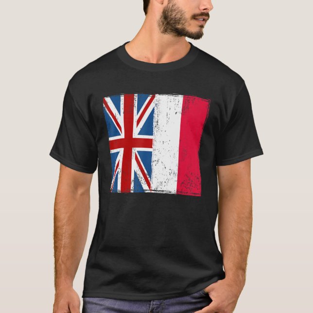 Camiseta Bandera polaca y bandera de la Unión Jack e ideas  (Anverso)