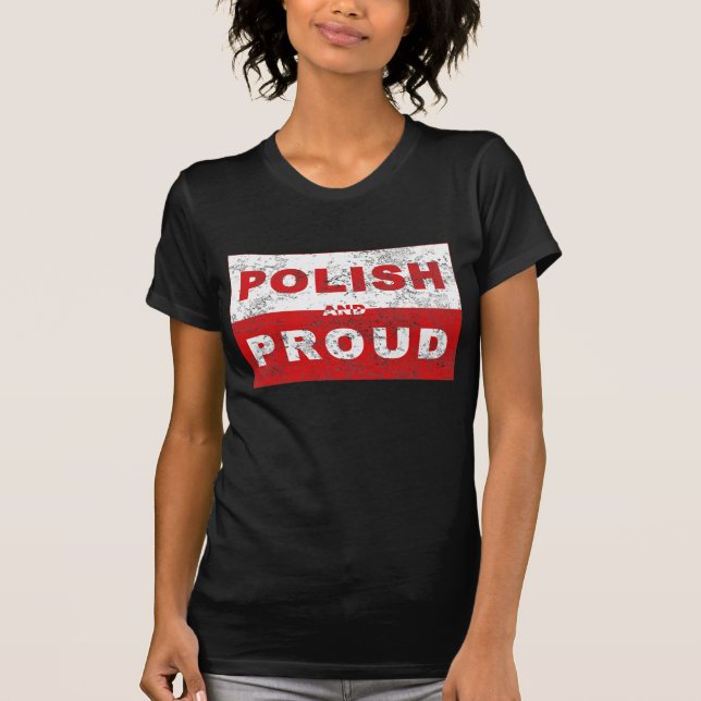 Camiseta Bandera polaca y orgullosa (Anverso)