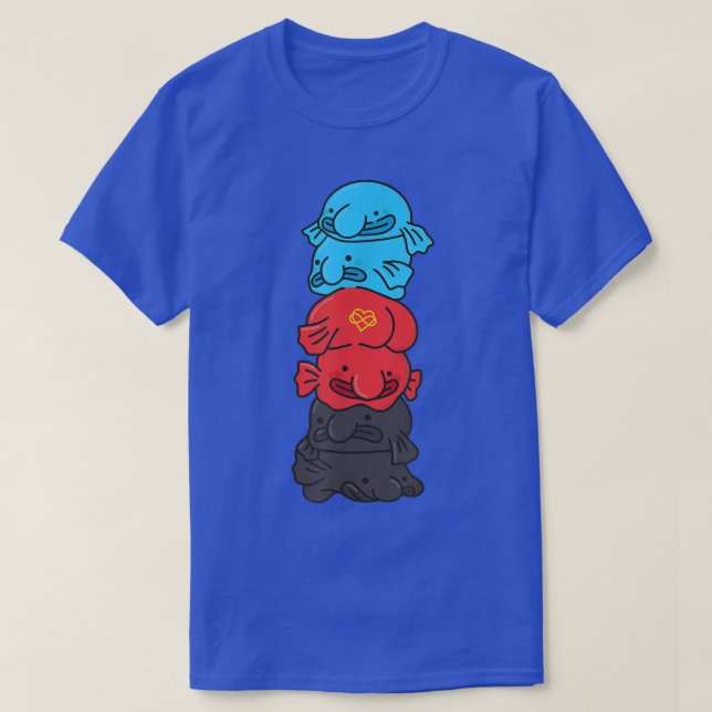 Camiseta Bandera Poliamoria Orgullo LGBTQ Blobfish (Diseño del anverso)