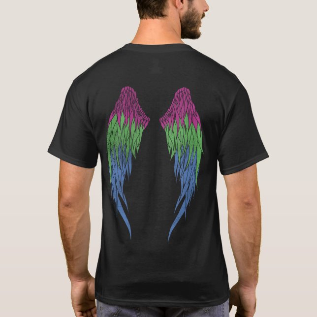 Camiseta Bandera Polisexual - Alas Ángel (Reverso)