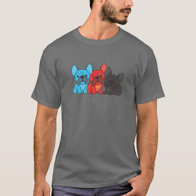 Camiseta Bandera Polyamory Orgullo Lgbtq Perros Bulldog fra (Anverso)