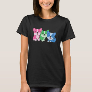 Camiseta Bandera Polysexual Orgullo Lgbtq Perros Corgi Poly