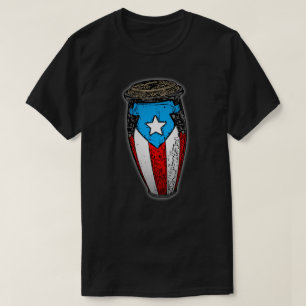 Camiseta Bandera portorriqueña Conga Drum T-Shirt