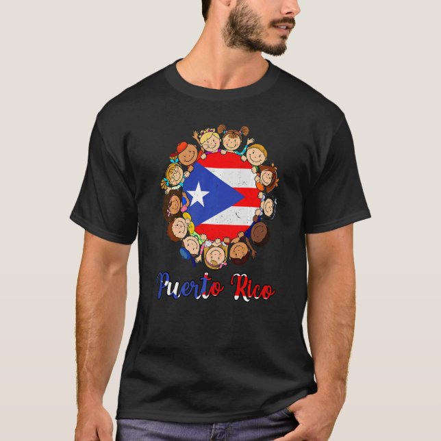 Camiseta Bandera portorriqueña Herencia Hispana Boricua Pue (Anverso)