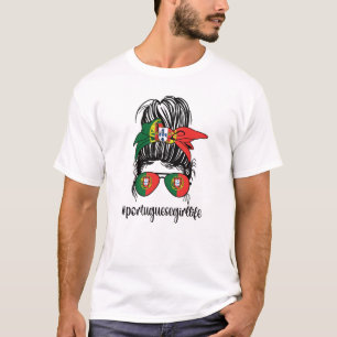 Camiseta Bandera portuguesa Chica Portugal Raíces portugues