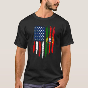 Camiseta Bandera portuguesa estadounidense con problemas Ho