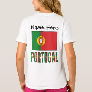 Camiseta Bandera portuguesa personalizada con nombre