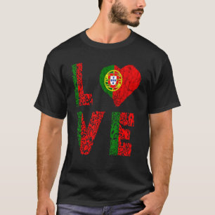Camiseta Bandera portuguesa Portugal Love Leopard Portugués