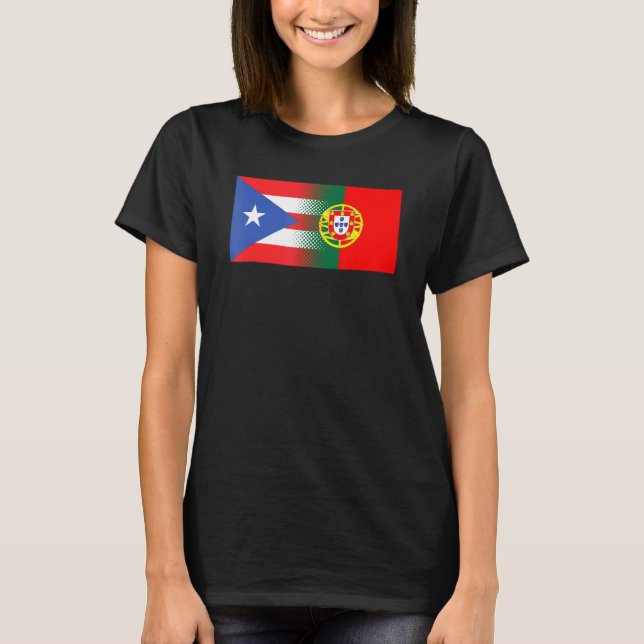 Camiseta Bandera portuguesa puertorriqueña Puerto Rico Port (Anverso)