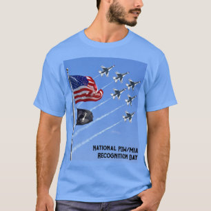 Camiseta Bandera POW MIA, bandera de los Estados Unidos y l