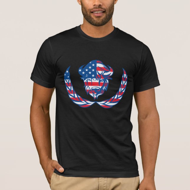 Camiseta bandera principal del búfalo (Anverso)