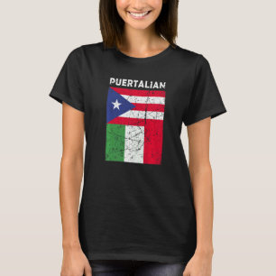 Camiseta Bandera Puertaliana De Puerto Rico E Italia