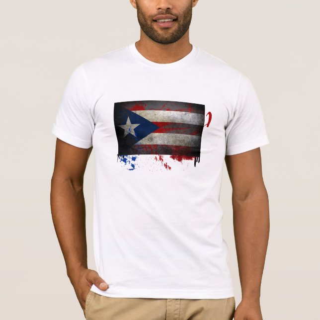 Camiseta Bandera puertorriqueña (Anverso)