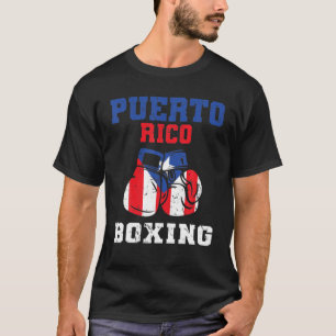 Camiseta Bandera puertorriqueña Boxear Guantes Rico Orgullo