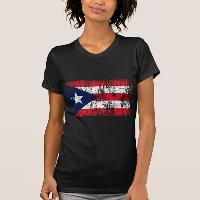 Camiseta Bandera puertorriqueña del orgullo (Anverso)