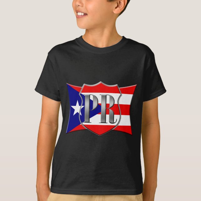 Camiseta Bandera puertorriqueña estilizada (Anverso)