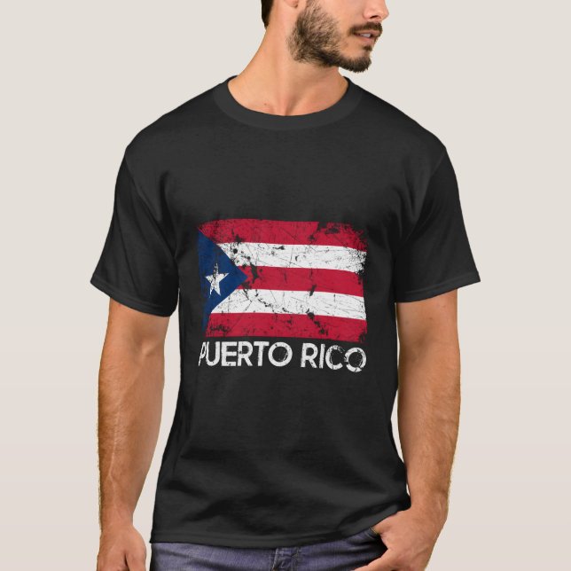 Camiseta Bandera Puertorriqueña Hecho En Puerto Rico (Anverso)