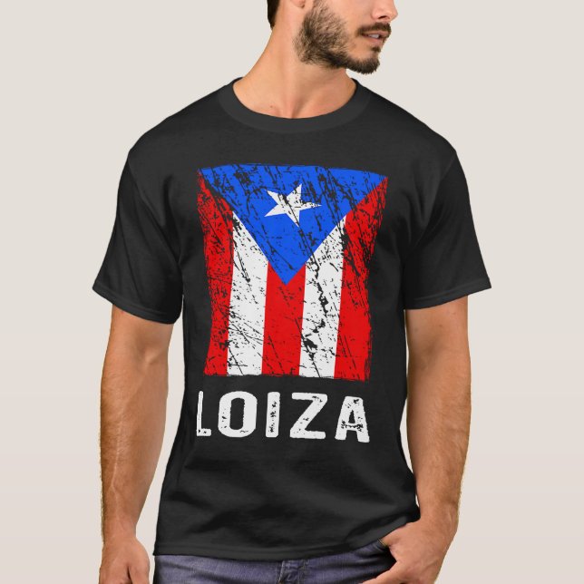 Camiseta Bandera puertorriqueña Loiza Orgullo Puertorriqueñ (Anverso)