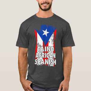 Camiseta Bandera puertorriqueña taína española