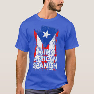 Camiseta Bandera puertorriqueña taína española